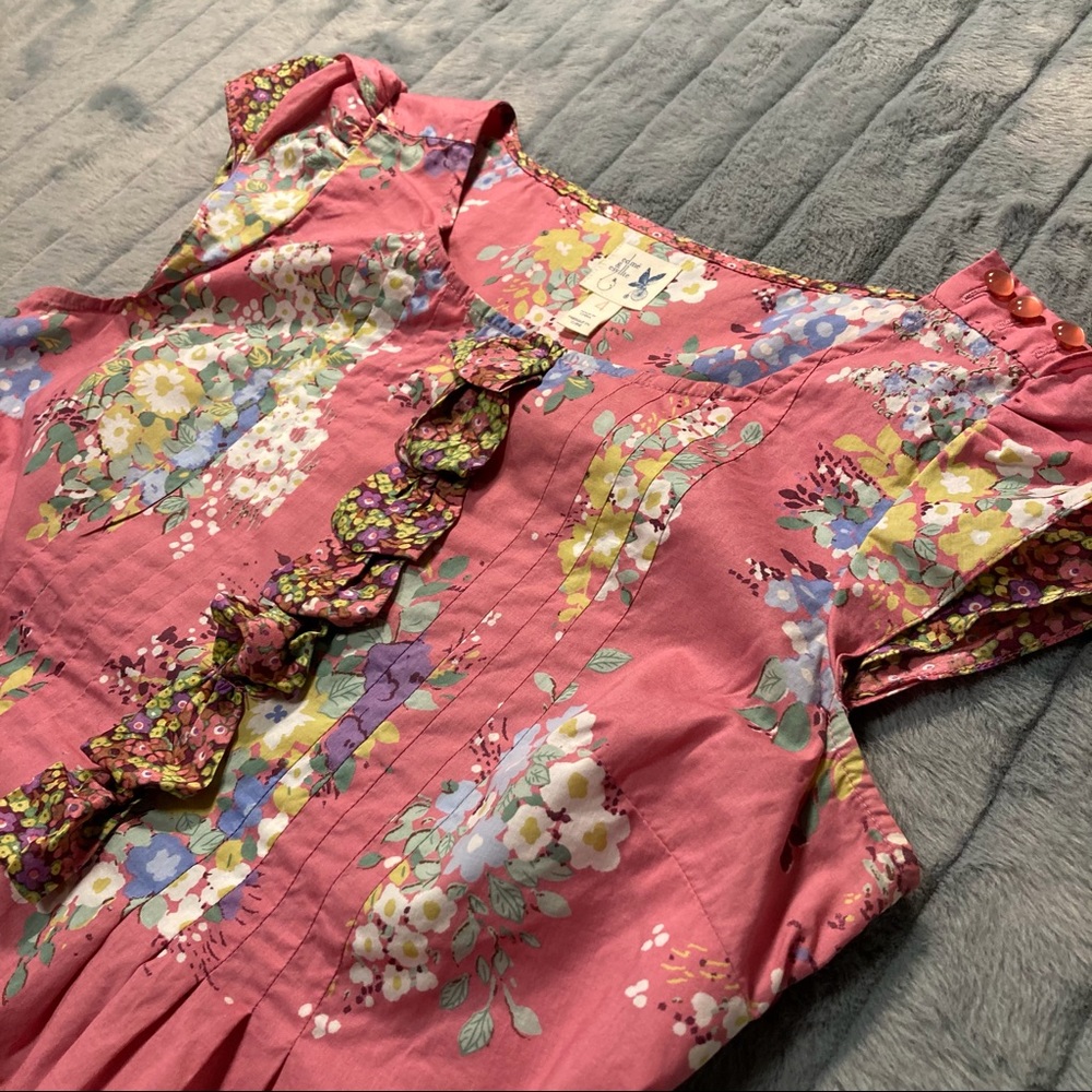 Anthropologie Edme & esyllte pink floral top 4